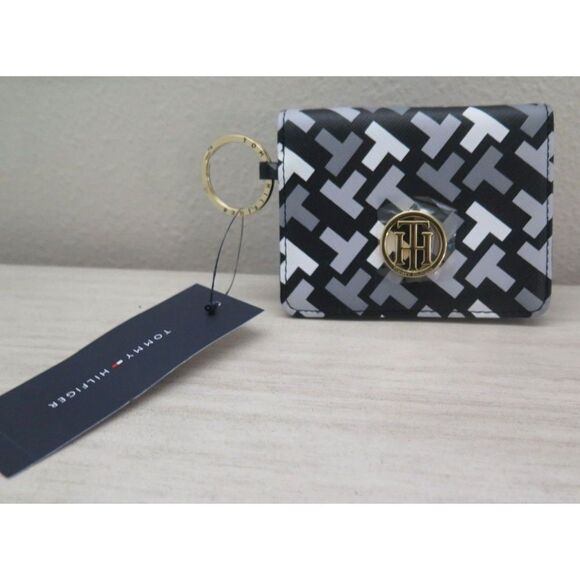 Tommy Hilfiger 69J5888 Multi Signature Logo ID/Credit Card Holder w/Keyring $68+ - Picture 1 of 6